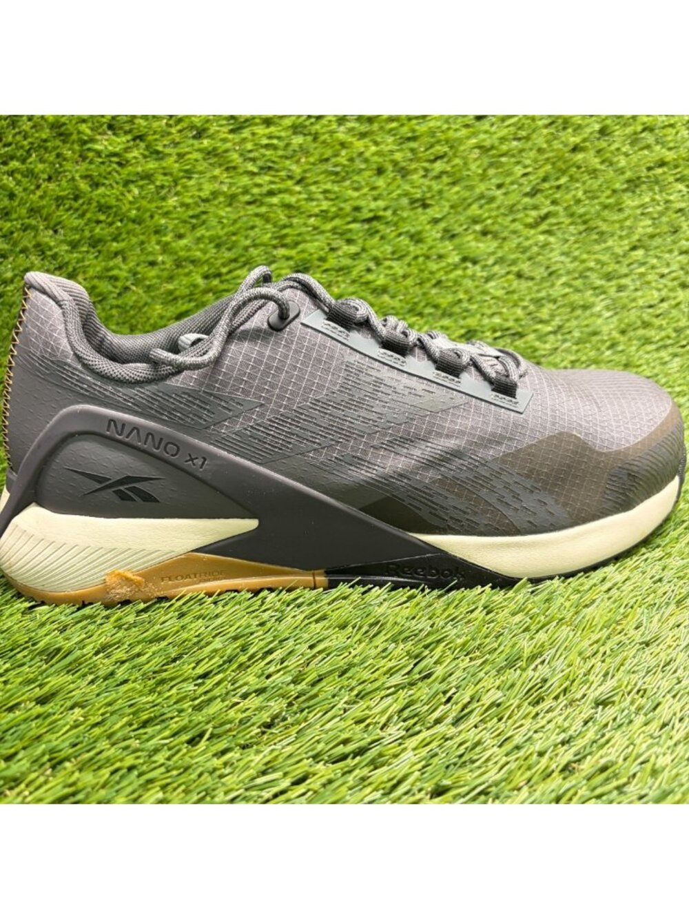 Reebok Nano X1 Adventure Mens Size 10 Gray Black Composite Toe Safety Work Shoes